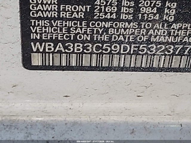 Aukcja sprzedaży 2013 Bmw 328i Xdrive, vin: WBA3B3C59DF532377, numer aukcji: 44581547