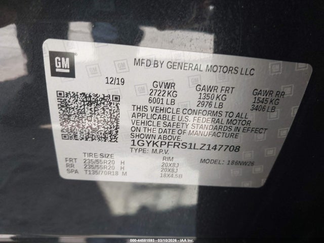 2020 CADILLAC XT6 1GYKPFRS1LZ147708 Photo 8