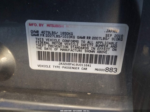2011 MITSUBISHI LANCER JA32U8FW1BU011641 Photo 8