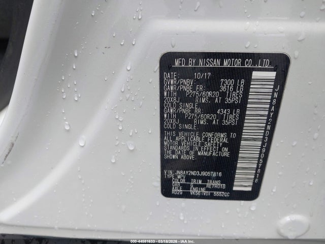 2018 NISSAN ARMADA JN8AY2ND3J9057816 Photo 8