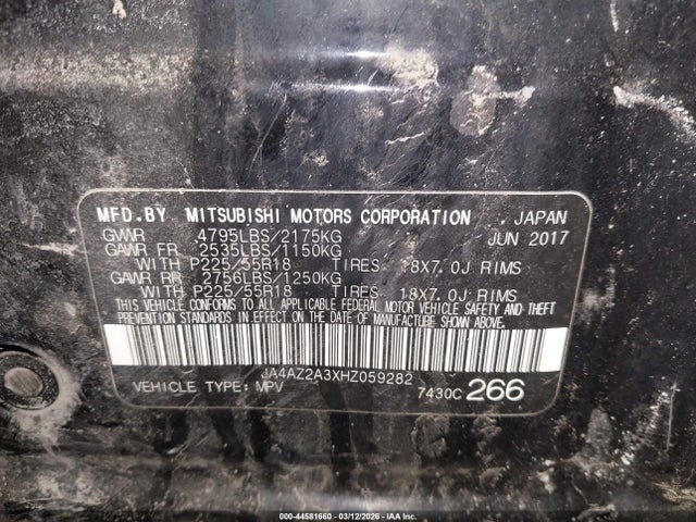 2017 MITSUBISHI OUTLANDER JA4AZ2A3XHZ059282 Photo 8