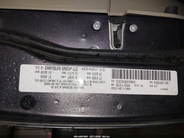 2013 Chrysler 300c Awd მანქანა იყიდება აუქციონზე, vin: 2C3CCAKG8DH708491, აუქციონის ნომერი: 44581665