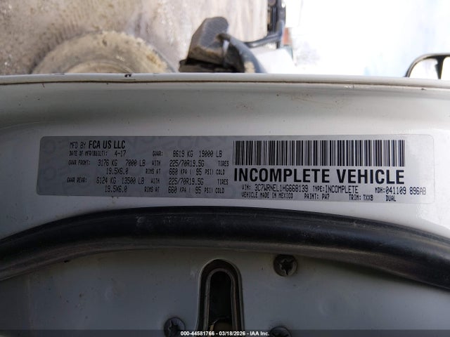 Aukcja sprzedaży 2017 Ram 5500 Chassis Tradesman/slt/laramie, vin: 3C7WRNEL1HG668139, numer aukcji: 44581766