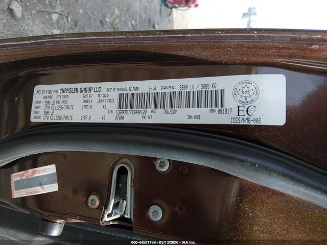 Aukcja sprzedaży 2014 Ram 1500 St, vin: 1C6RR7KT7ES480120, numer aukcji: 44581768