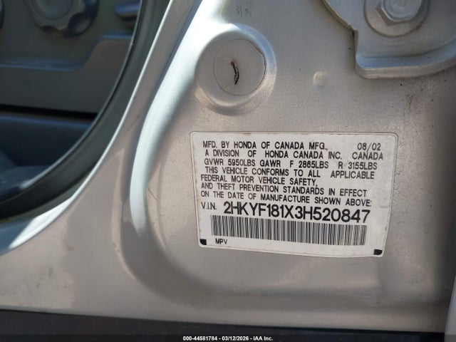 2003 HONDA PILOT 2HKYF181X3H520847 Photo 8