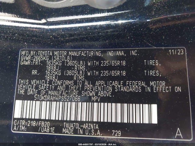 2023 TOYOTA HIGHLANDER 5TDKDRAH4PS527066 Photo 8