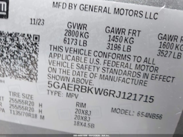 Продажа на аукционе авто 2024 Buick Enclave Essence Fwd, vin: 5GAERBKW6RJ121715, номер лота: 44581886