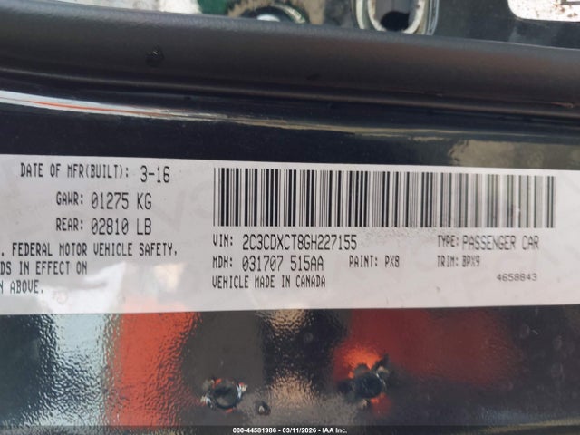 2016 DODGE CHARGER 2C3CDXCT8GH227155 Photo 8