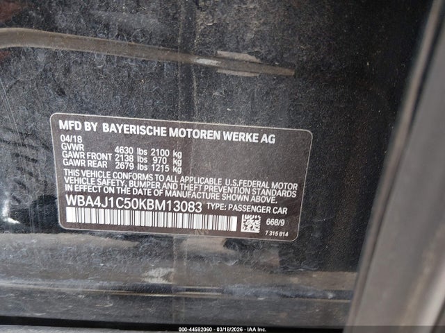 2019 BMW 430I GRAN COUPE WBA4J1C50KBM13083 Photo 8