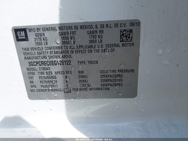 2014 CHEVROLET SILVERADO 1500 3GCPCREC6EG126122 Photo 8