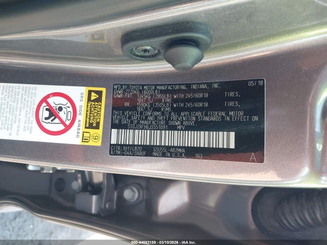 Toyota Highlander Xle 2018 5TDJZRFH6JS551091 Image 9