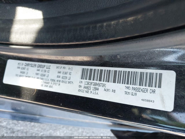 Продажа на аукционе авто 2011 Chrysler 200 S, vin: 1C3BC8FG8BN567201, номер лота: 44582298