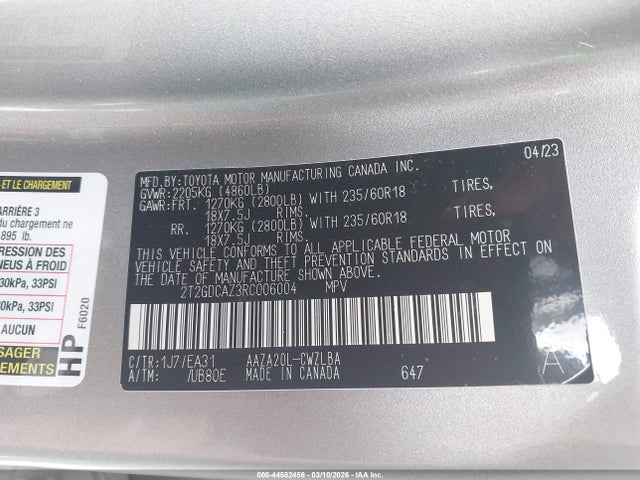 Продажа на аукционе авто 2024 Lexus Nx 250 Premium, vin: 2T2GDCAZ3RC006004, номер лота: 44582456