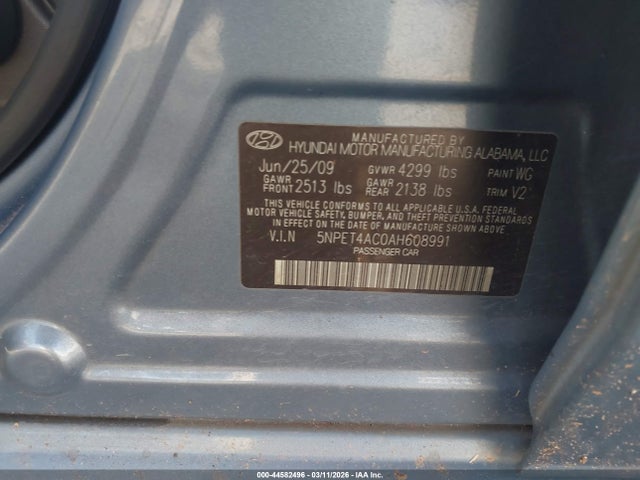 2010 HYUNDAI SONATA 5NPET4AC0AH608991 Photo 8