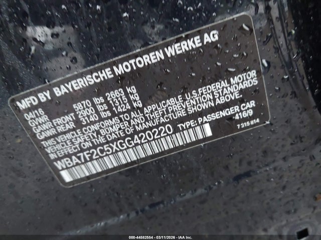 2016 BMW 750I WBA7F2C5XGG420220 Photo 8