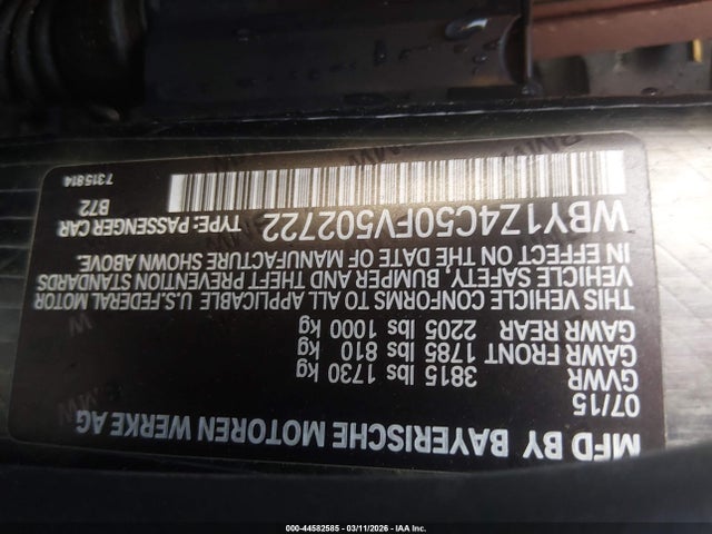 2015 BMW I3 WBY1Z4C50FV502722 Photo 8