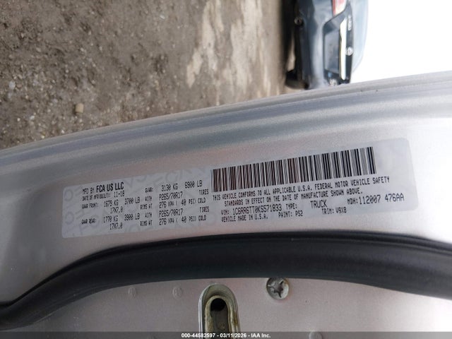 Продаж на аукціоні авто 2019 Ram 1500 Classic Slt  4x2 6'4 Box, vin: 1C6RR6TT0KS571833, номер лоту: 44582597