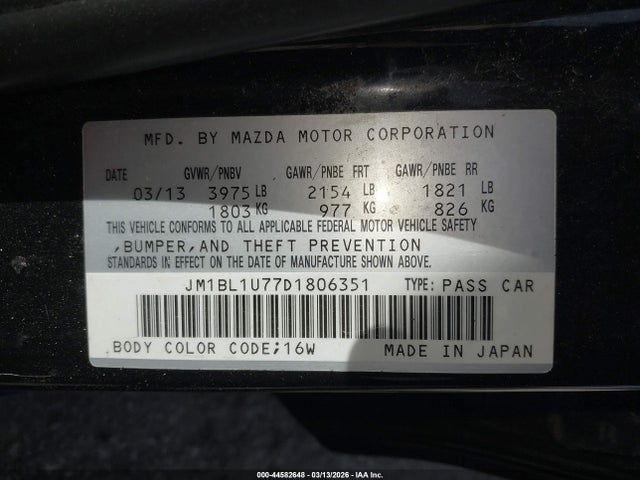 2013 MAZDA MAZDA3 JM1BL1U77D1806351 Photo 8