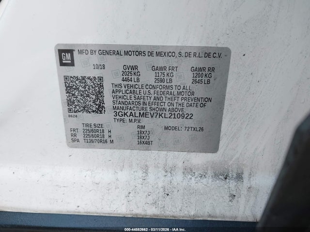 2019 GMC TERRAIN 3GKALMEV7KL210922 Photo 8