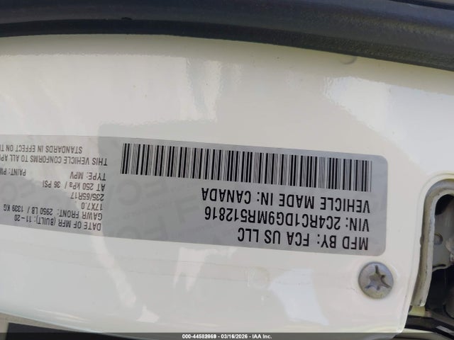 2021 Chrysler Voyager Lxi მანქანა იყიდება აუქციონზე, vin: 2C4RC1DG9MR512816, აუქციონის ნომერი: 44582669