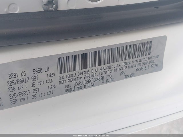 2019 JEEP CHEROKEE 1C4PJLCB6KD204968 Photo 8