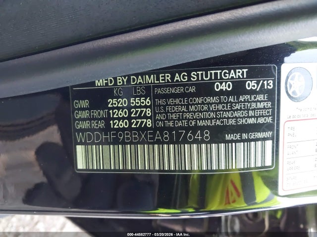 Продажа на аукционе авто 2014 Mercedes-benz E 550 4matic, vin: WDDHF9BBXEA817648, номер лота: 44582777