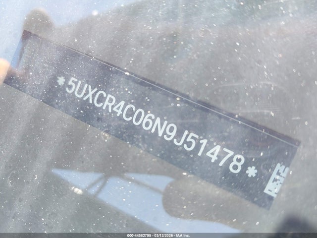 44582795 :رقم المزاد ، 5UXCR4C06N9J51478 vin ، 2022 Bmw X5 Sdrive40i مزاد بيع