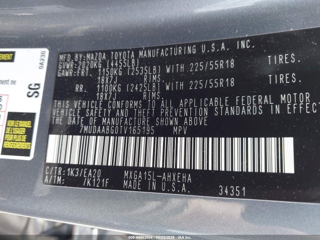 Toyota Corolla Cross Xle 2026 7MUDAABG0TV165195 Image 9