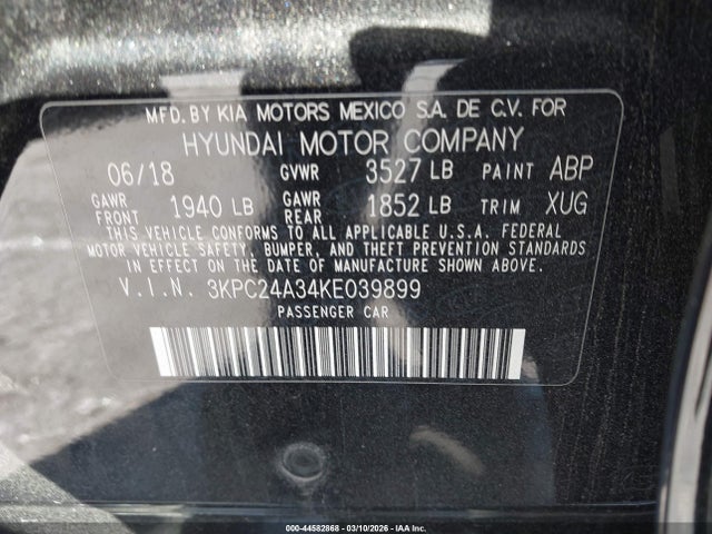 Hyundai Accent Sel 2019 3KPC24A34KE039899 Image 9