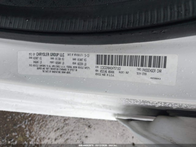 Aukcja sprzedaży 2013 Dodge Avenger Se, vin: 1C3CDZAB4DN757163, numer aukcji: 44582975