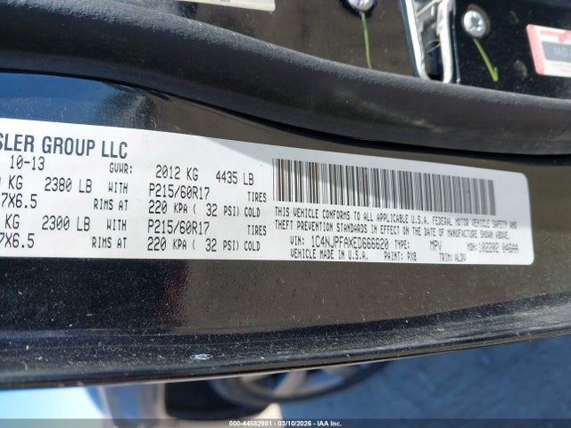 1C4NJPFAXED666620 Jeep Patriot High Altitude