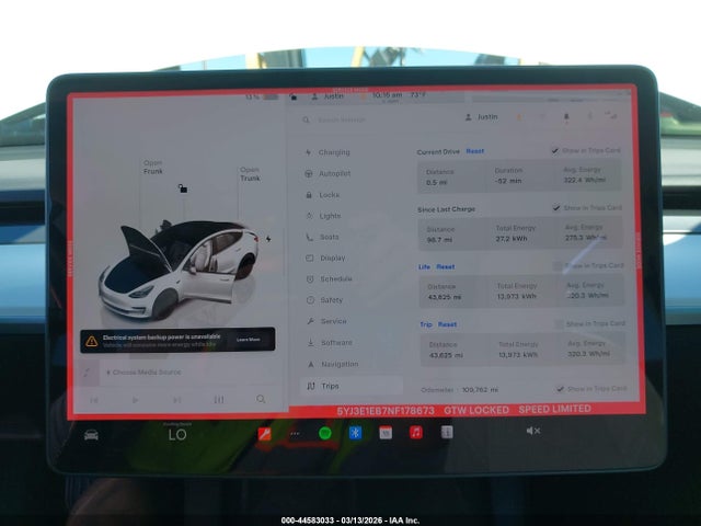 2022 Tesla Model 3 Long Range Dual Motor All-wheel Drive მანქანა იყიდება აუქციონზე, vin: 5YJ3E1EB7NF178673, აუქციონის ნომერი: 44583033