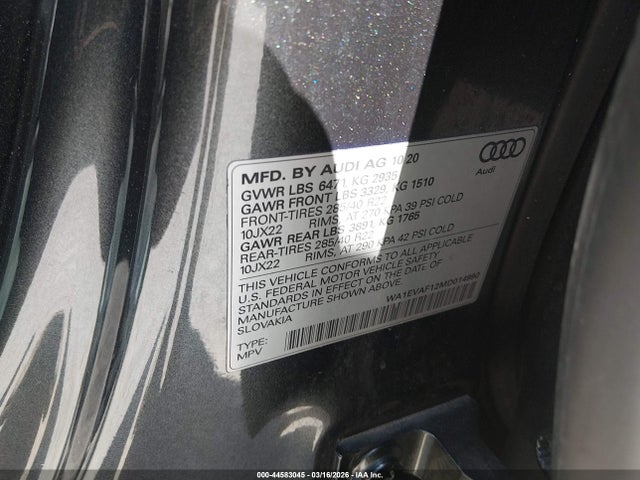 2021 AUDI Q8 WA1EVAF12MD014990 Photo 8