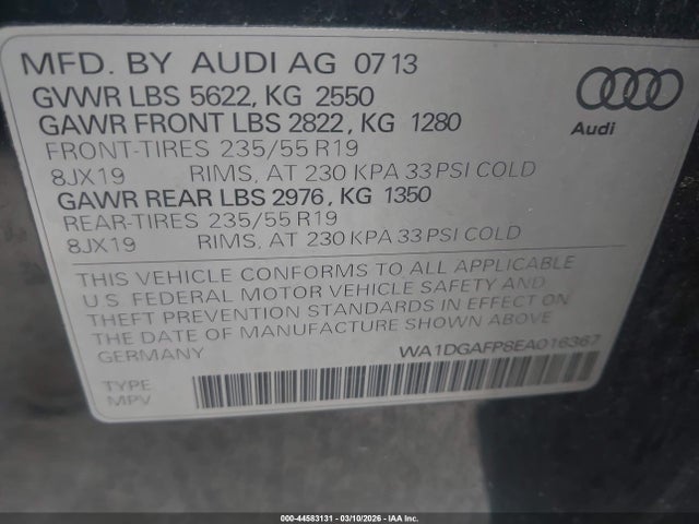 2014 AUDI Q5 WA1DGAFP8EA016367 Photo 8
