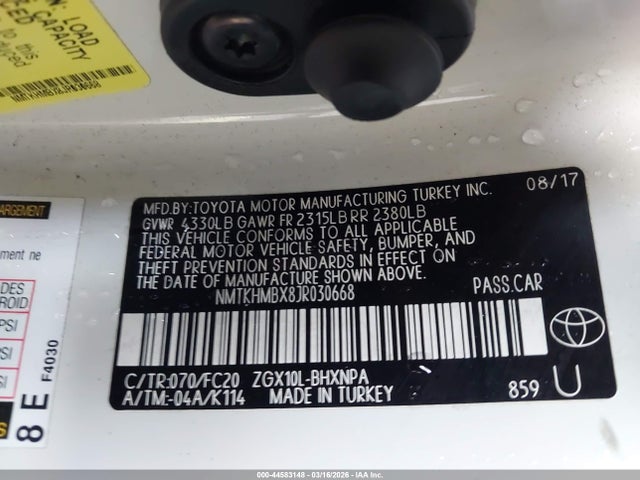 Toyota C-HR XLE 2018 NMTKHMBX8JR030668 Image 9
