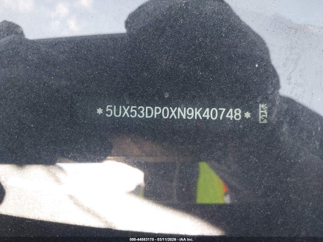 Продаж на аукціоні авто 2022 Bmw X3 Xdrive30i, vin: 5UX53DP0XN9K40748, номер лоту: 44583170