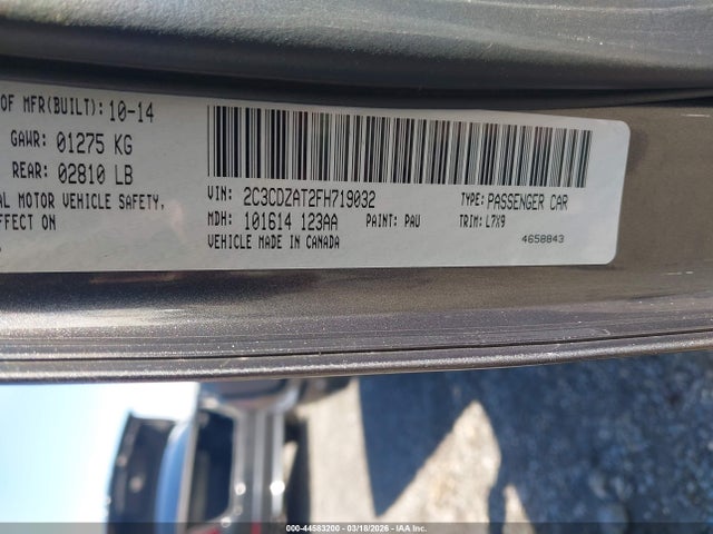Продаж на аукціоні авто 2015 Dodge Challenger R/t, vin: 2C3CDZAT2FH719032, номер лоту: 44583200