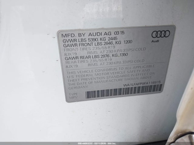 2015 AUDI Q5 WA1LFAFP9FA116915 Photo 8