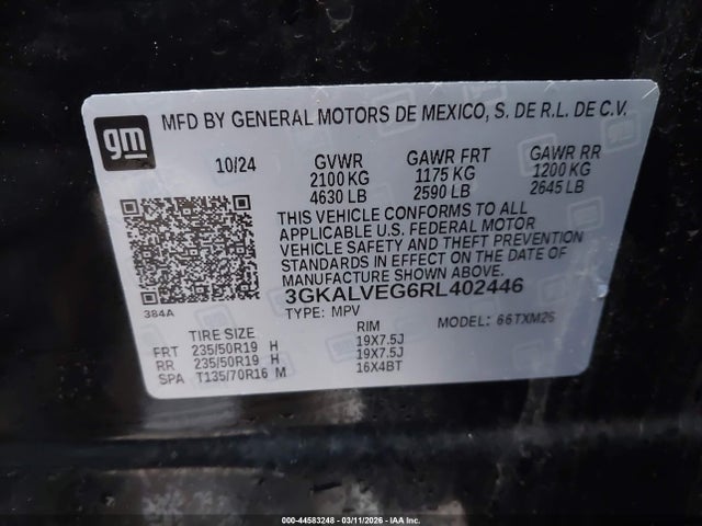 Продаж на аукціоні авто 2024 Gmc Terrain Awd Slt, vin: 3GKALVEG6RL402446, номер лоту: 44583248