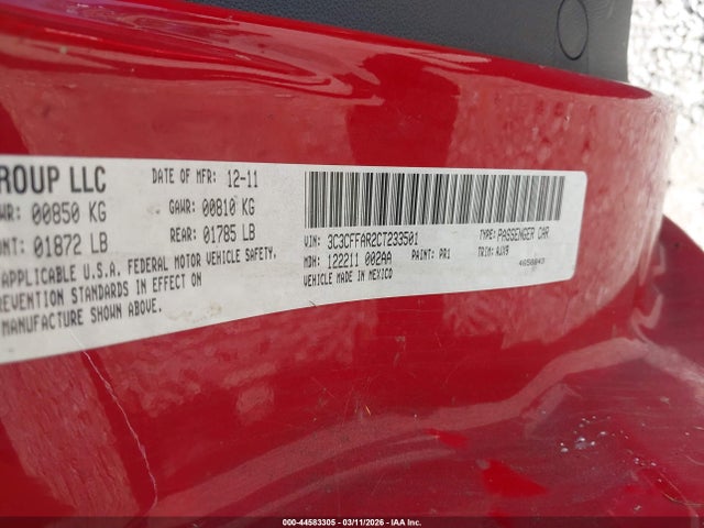 2012 FIAT 500 3C3CFFAR2CT233501 Photo 8