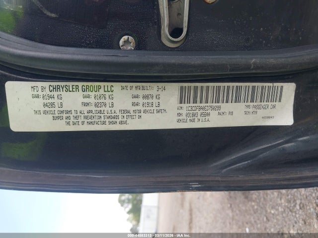 2014 Dodge Dart Sxt მანქანა იყიდება აუქციონზე, vin: 1C3CDFBA0ED750299, აუქციონის ნომერი: 44583313