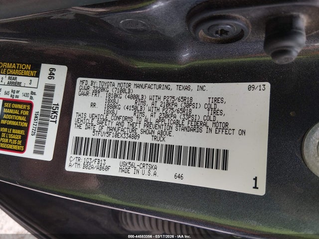 2014 TOYOTA TUNDRA 5TFUY5F10EX334809 Photo 8