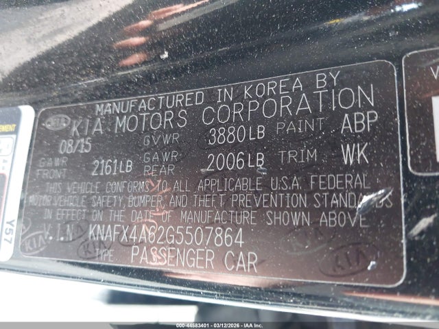 KIA FORTE LX 2016 KNAFX4A62G5507864 Image 9