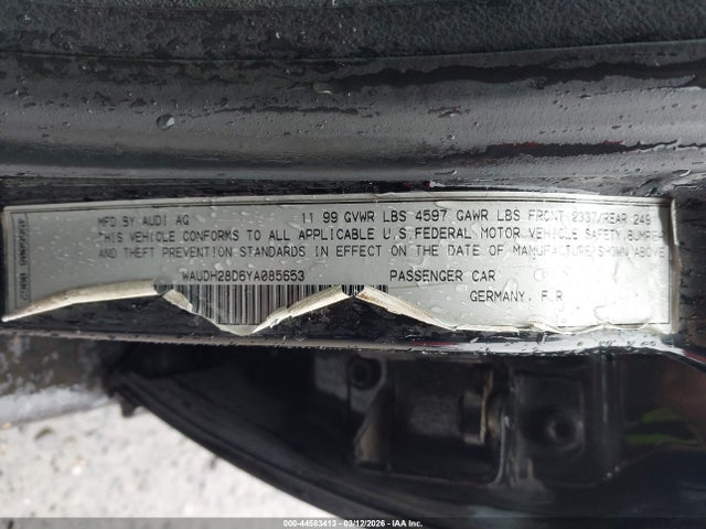 2000 AUDI A4 WAUDH28D6YA085653 Photo 8