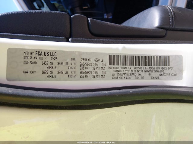 2020 JEEP GRAND CHEROKEE 1C4RJEBG1LC316912 Photo 8