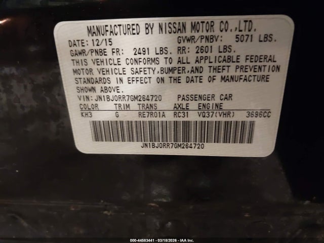 Aukcja sprzedaży 2016 Infiniti Qx50, vin: JN1BJ0RR7GM264720, numer aukcji: 44583441