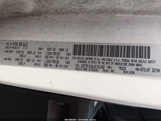 2018 RAM PROMASTER 2500 3C6TRVCGXJE101202 Photo 8