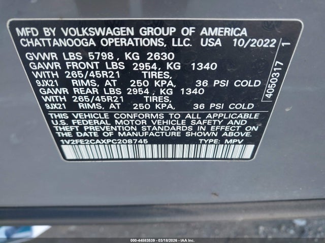 2023 VOLKSWAGEN ATLAS CROSS SPORT 1V2FE2CAXPC208745 Photo 8