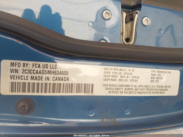 2021 CHRYSLER 300 2C3CCAAG5MH634609 Photo 8