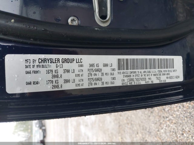 Aukcja sprzedaży 2013 Ram 1500 Lone Star, vin: 1C6RR6LT0DS702939, numer aukcji: 44583773